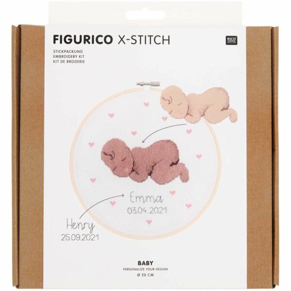 Rico Design Figurico Stickpackung Baby 20cm
