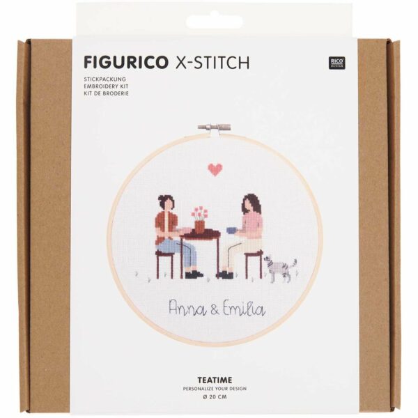 Rico Design Figurico Stickpackung Teatime 20cm