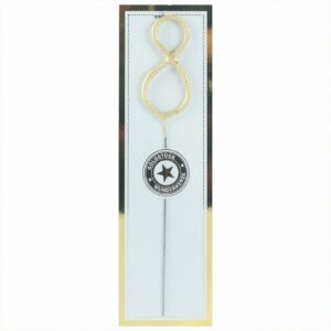 Wondercandle Wunderkerze Zahl classic gold 18cm 8