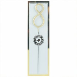 Wondercandle Wunderkerze Zahl classic gold 18cm 8