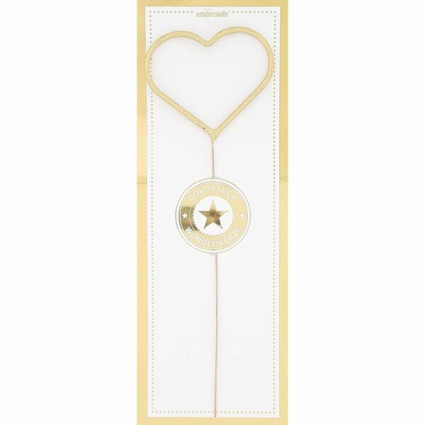 Wondercandle Wunderkerze Giant Herz gold 30cm