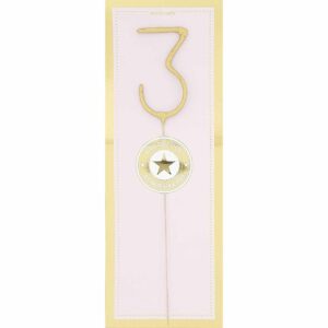 Wondercandle Wunderkerze Giant Zahl gold 30cm 3