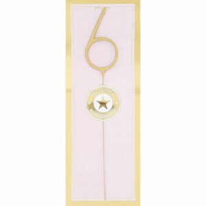 Wondercandle Wunderkerze Giant Zahl gold 30cm 6