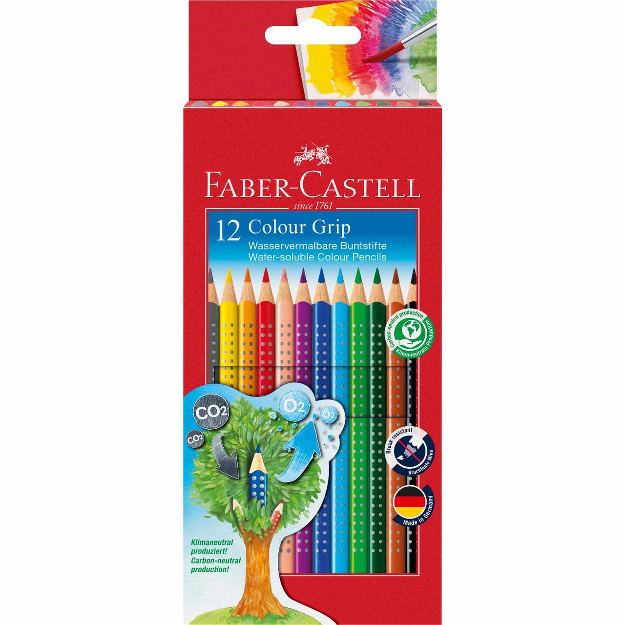 Faber Castell Colour GRIP Farbstift Kartonetui 12teilig