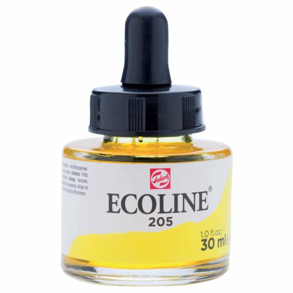 ECOLINE flüssige Wasserfarbe 30ml zitronengelb