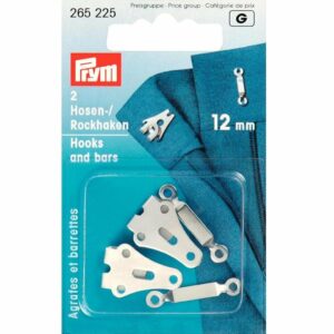 Prym Hosen- und Rockhaken silber 12mm 2 Stück