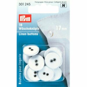 Prym Wäscheknopf 17mm Leinen 16 Stück