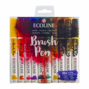 ECOLINE Brush Pen Set 10 Stück dunkel