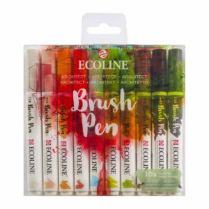 ECOLINE Brush Pen Set 10 Stück Architekt