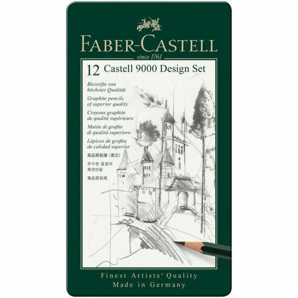 Faber Castell Castell 9000 Design Set Metalletui 12teilig