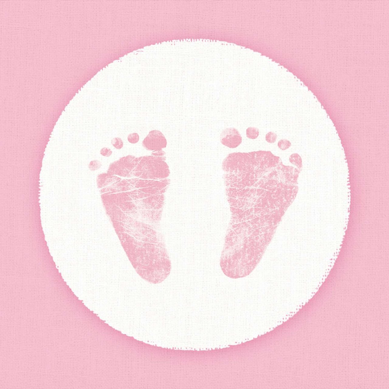 Ambiente Serviette Baby Steps Girl 33x33cm 20 Stück