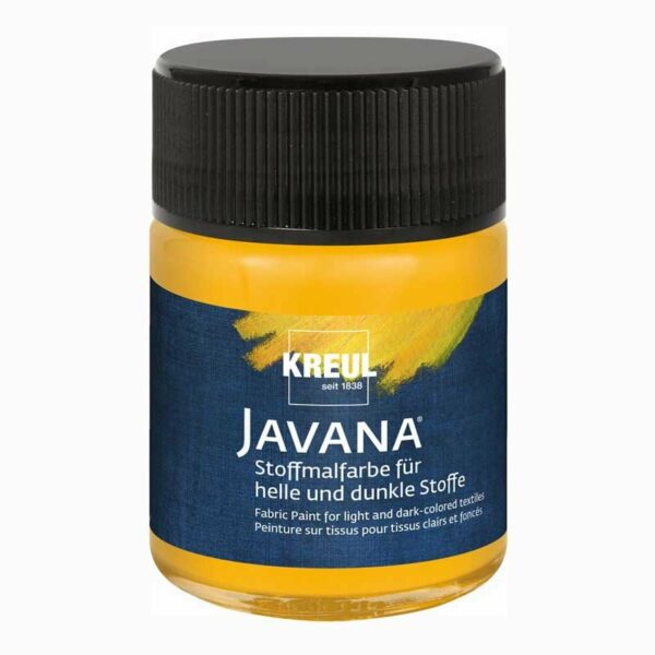 KREUL Javana Stoffmalfarbe helle und dunkle Stoffe 50ml goldgelb