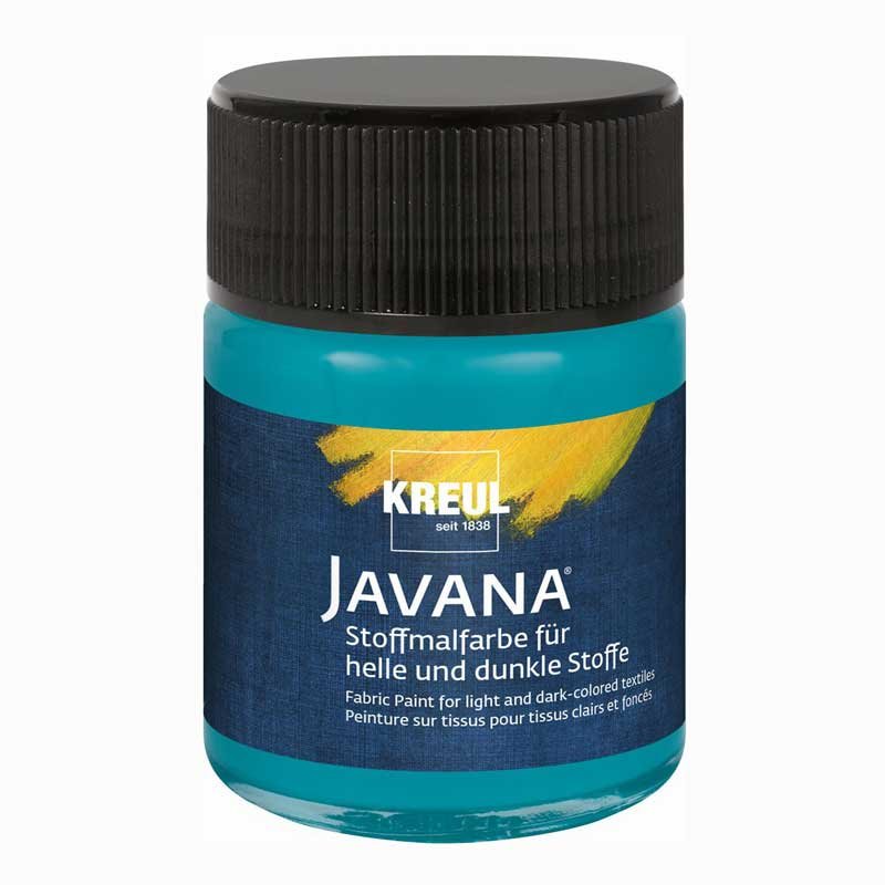 KREUL Javana Stoffmalfarbe helle und dunkle Stoffe 50ml türkis