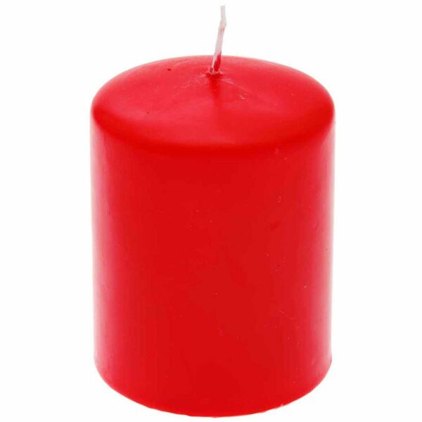 Kopschitz Flachkopfstumpen-Kerze 8x6cm rot