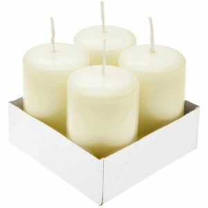 Kopschitz Stumpen-Kerzen 8x5cm 4 Stück elfenbein
