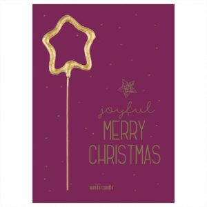 wondercandle Wondercard Mini-Geschenkkarte mit Wunderkerze Merry Christmas