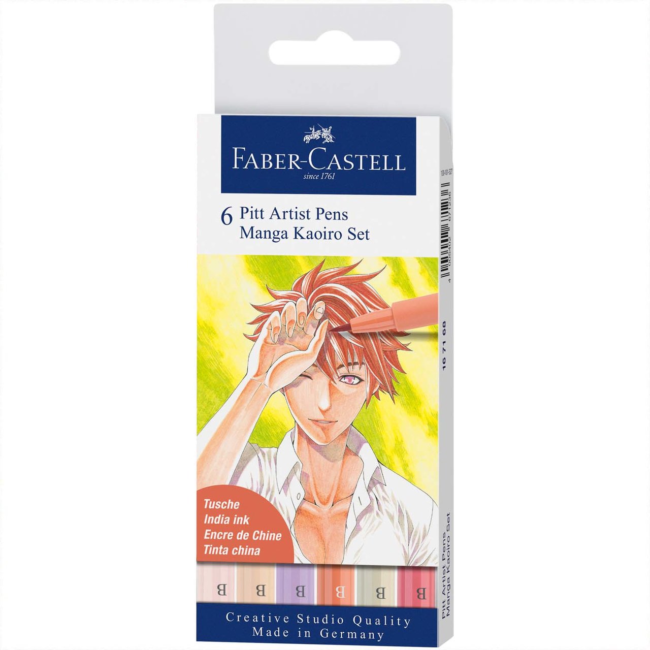 Faber Castell Pitt Artist Pen Manga Kaoiro Tuschestift-Set 6teilig