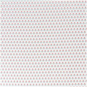 Rico Design Stoff grafische Blumen weiß 50x140cm