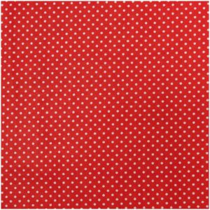 Rico Design Stoff Punkte rot-weiß 50x140cm