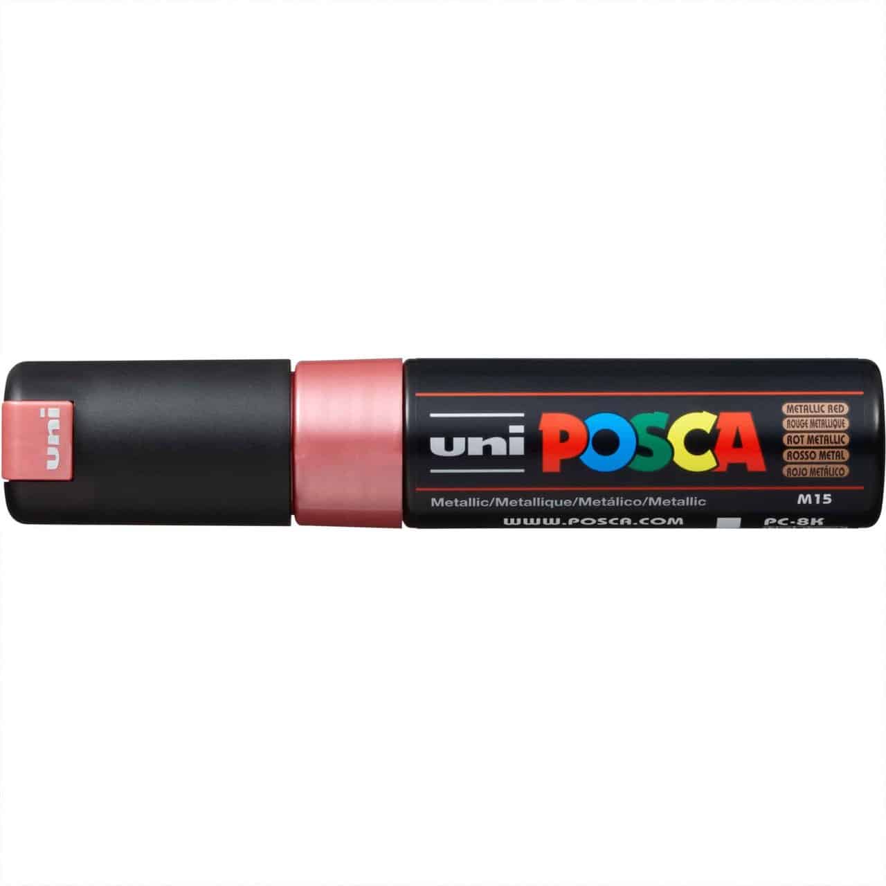 uni POSCA-Marker PC-8K 8mm rot-metallic