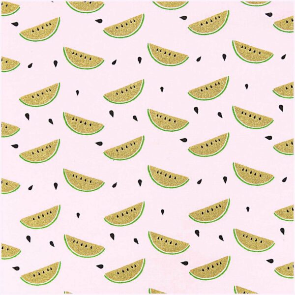 Rico Design Stoff Melone puder-gold 50x140cm