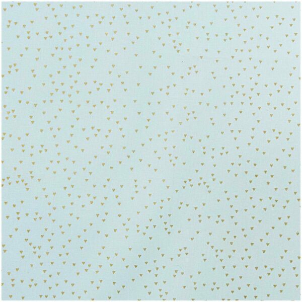 Rico Design Stoff Dreiecke mint-gold 140cm
