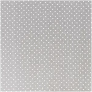 Rico Design Stoff Punkte klein grau-weiß 140cm