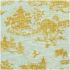 Rico Design Stoff japanische Häuser mint-gold 50x140cm