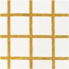 Rico Design Stoff Karo groß Karo weiß-gold 140cm