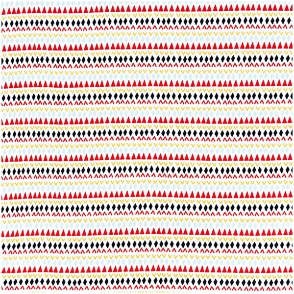 Rico Design Stoff Jersey weiß ethnomuster 145cm