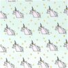 Rico Design Stoff Einhorn mint-gold 140cm