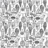 Rico Design Stoff Eiscreme weiß-schwarz 140cm