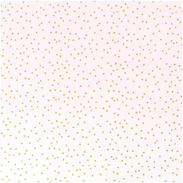 Rico Design Stoff rosa Punkte gold 140cm
