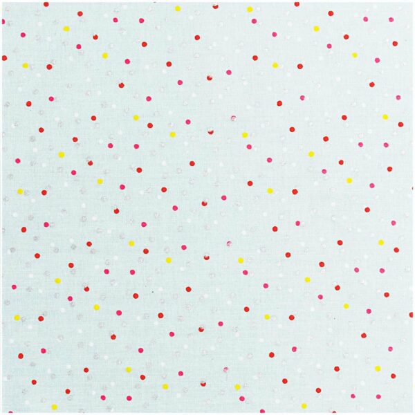 Rico Design Stoff mint Konfetti neon-silber 140cm