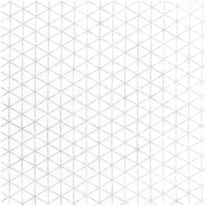 Rico Design Stoff weiß Raute silber 140cm