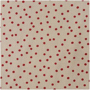 Rico Design Stoff Punkte natur-rot 140cm breit