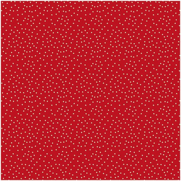 Rico Design Stoff Sterne rot-natur 140cm