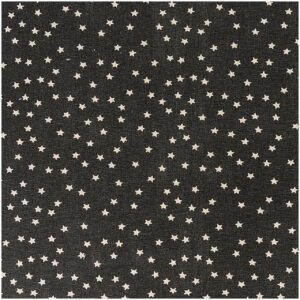 Rico Design Stoff Sterne schwarz-natur 140cm