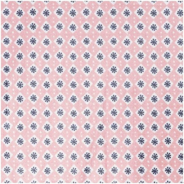 Rico Design Druckstoff Rautenmuster blassrosa 25x70cm beschichtet
