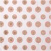 Rico Design Druckstoff Schneeflocken rosa-gold 50x140cm