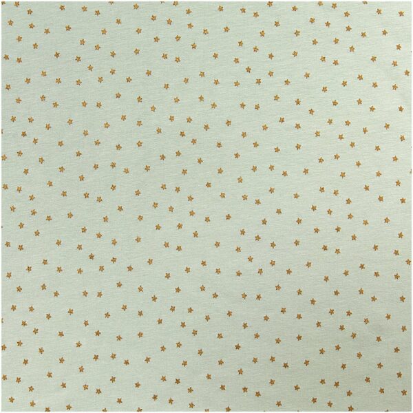 Rico Design Jerseystoff Baby Collection Sterne mint-gold 145cm