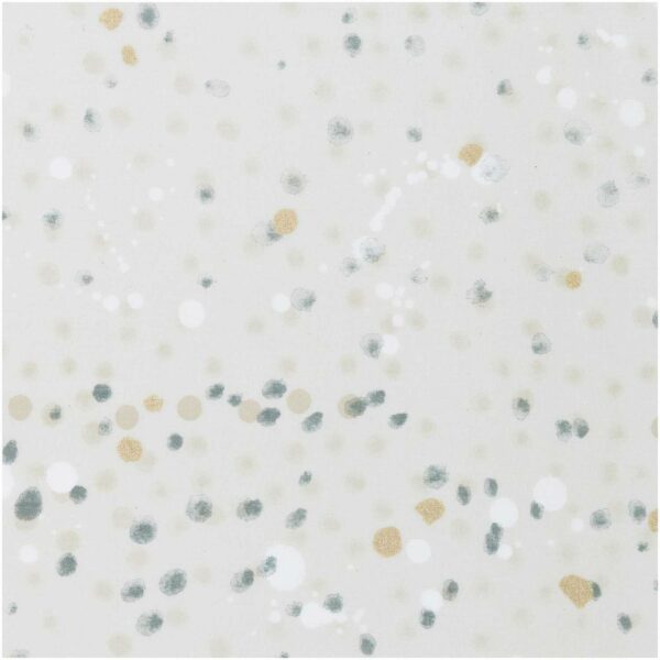 Rico Design Druckstoff Crafted Nature Punkte grau-grün metallic 140cm