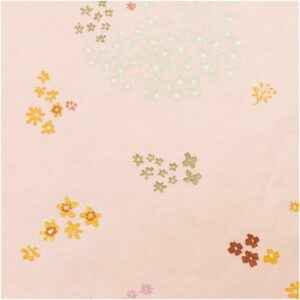 Rico Design Druckstoff Crafted Nature Blumen rosa-metallic 140cm beschichtet