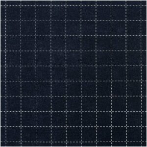 Rico Design Druckstoff Jardin Japonais kariert dunkelblau-creme 140cm