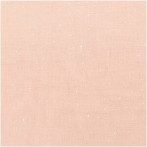 Rico Design Krinkelmusselin-Druckstoff puder Hot Foil 130cm