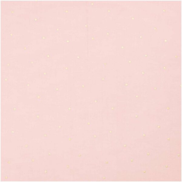 Rico Design Druckstoff Nature Matters Punkte rosa-gold 140cm