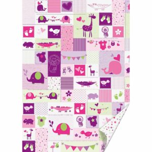 HEYDA Bastelkarton Baby rosa-grün 50x70cm 300g/m²