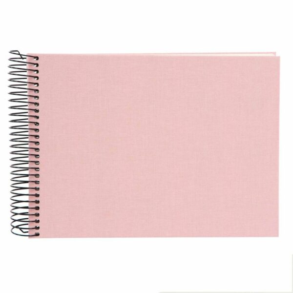 goldbuch Spiralalbum 24x17cm Leinen 40 weiße Seiten rose