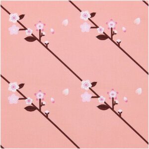 Rico Design Meterware Baumwoll-Popelin pfirsich Sakura Zweige