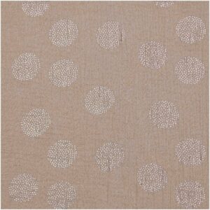 Rico Meterware Krinkelmusselin taupe Hot Foil